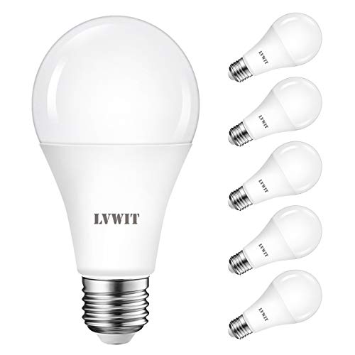 LVWIT E27 LED Birne, 126W Kaltweiß 6500K, ultrahell 1900 lm, Matt, Classic LED Lampe (6er Pack) von LVWIT