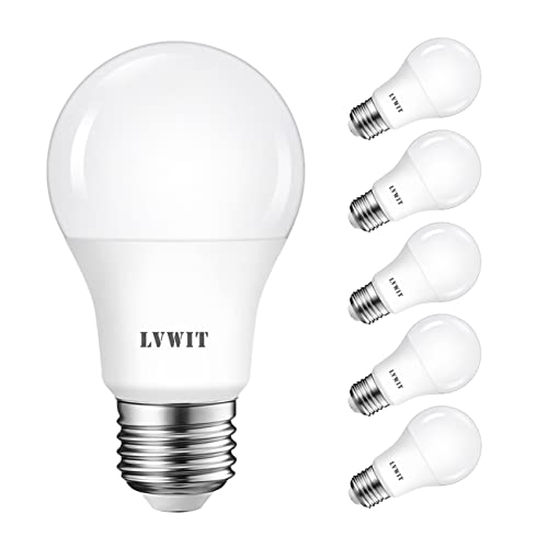LVWIT LED E27 Birne 60W Kaltweiß 6500K, ultrahell 806 lm, matte LED Lampe (6er Pack) von LVWIT