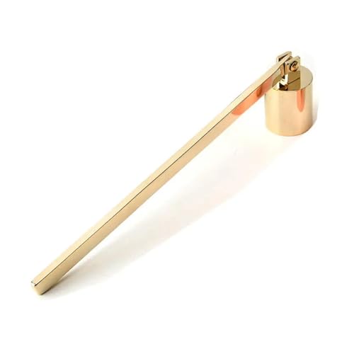 OVJENTSK Edelstahl-Kerzenlöscher-Werkzeug mit langem Griff, Glockenlöscher-Zubehör for Löschen von Dochten(Golden) von LVXBHZQD