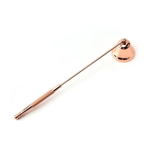 OVJENTSK Kerzenlöscher aus Edelstahl mit langem Griff und glockenförmigem Deckelstopper(Rose Gold) von LVXBHZQD