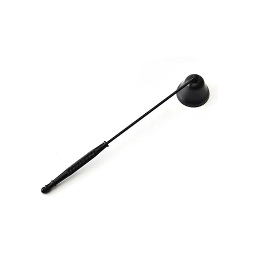 OVJENTSK Vintage Metall Langer Griff Glockenform Kerzenlöscher Bankett Feuerlöscher(B Black 1pcs) von LVXBHZQD