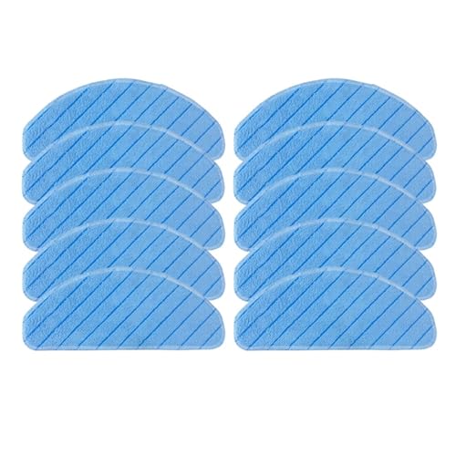 Waschbare Mopp-Tuch-Pads, kompatibel mit Ecovacs Deebot Ozmo, T8 Max T9 Max N8 N9 Roboter-Staubsauger-Lappen(10pcs) von LVXBHZQD