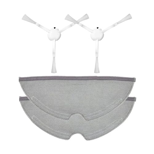 Wischtuch for Xiaomi MIJIA, 1C 2C 1T / F9 D9 Feuchttücher Zubehör for Xiomi MI, Roboter-Staubsauger Wischmopp Ersatzteile(2 Cloth 2 Brush) von LVXBHZQD