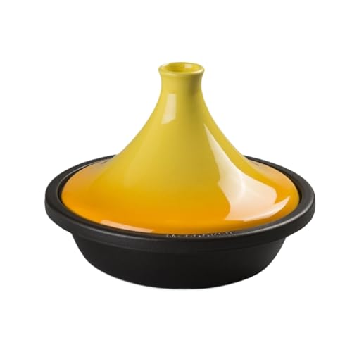 LVYUDS Tajine Topf Marokko Gusseisen Mikro Druck Kocher mit Konisch Deckel 10,6 Zoll Tajines Tajine Induktion Geeignet für Eintopf Braten(Color:Gelb) von LVYUDS