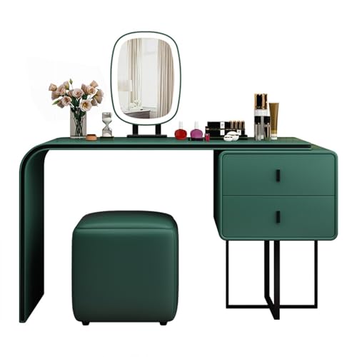 LVYWEX Schminktisch, mit LED-Beleuchtung Spiegel mit Stuhl(Green) von LVYWEX
