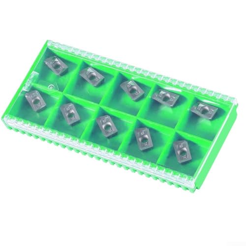 10 Hartmetalleinsätze Apkt11t308 LH Modell für Aluminiumlegierung für die Bearbeitung, zweischneidig, kompatibel mit Schaftfräsern und Planfräsern für Seiten- und Vierkantfräsen 10 Hartmetalleinsätze Apkt11t308 LH Modell für Aluminiumlegierung für die Bearbeitung, zweischneidig, kompatibel mit Schaftfräsern und Planfräsern für Seiten- und Vierkantfräsen von LVYXON