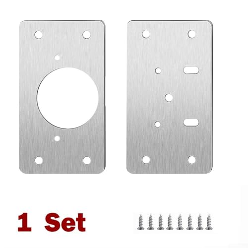 10 Paar Edelstahl-Schrankscharnier-Reparaturplatten für Küchenschranktür-Befestigung und Verstärkung mit Schrauben für dauerhafte Scharnierunterstützung (1 Paar) von LVYXON