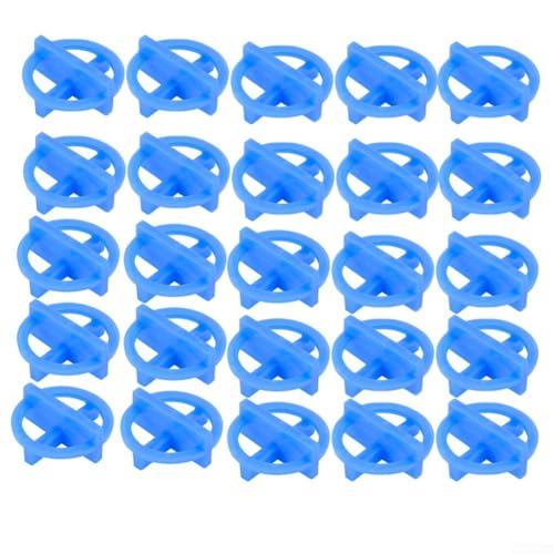 100 Stück Fliesen-Nivellier-Abstandshalter Clips und Keile für genaue Boden- und Wandflieseninstallation und Spaltmanagement (blau 3 mm) von LVYXON