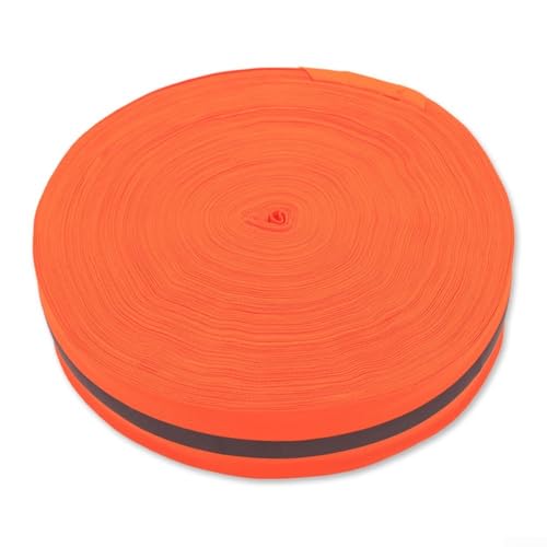 100 m langes athletisches Markierungsband für Beachvolleyball mit reflektierendem Streifen für Sicherheit (orange) von LVYXON