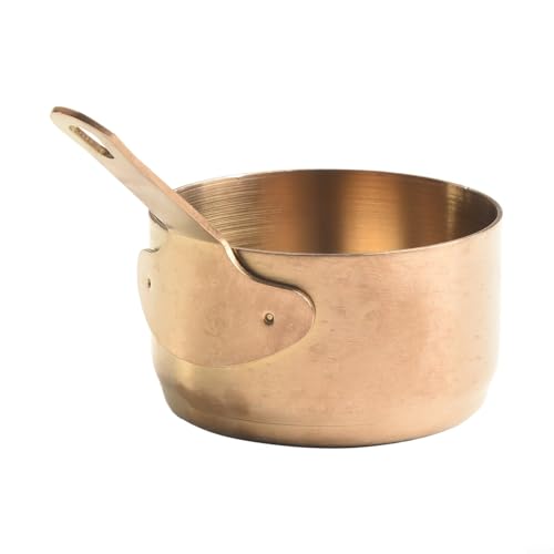 100 ml Edelstahl-Saucenpfanne, zum Kochen von Brei und zum Erwärmen von Milch auf Herden (Bronze S) von LVYXON