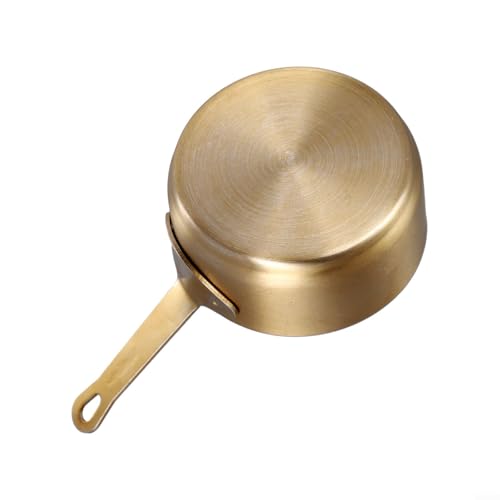 100 ml Edelstahl-Saucenpfanne, zum Kochen von Brei und zum Erwärmen von Milch auf Herden (Gold L) von LVYXON