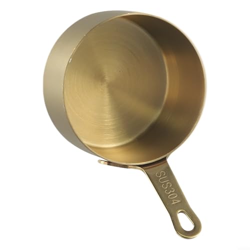 100 ml Edelstahl-Saucenpfanne, zum Kochen von Brei und zum Erwärmen von Milch auf Herden (Gold M) von LVYXON