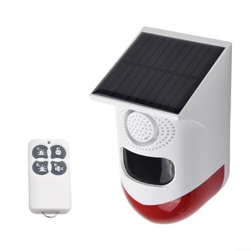 120dB Sound Solar Bewegungsmelder Alarm Outdoor Sicherheitsalarm mit Fernbedienung Lange Steuerdistanz 4 Modi von LVYXON