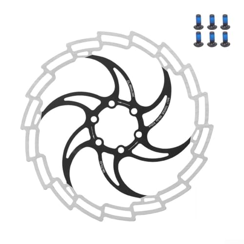 180 mm Fahrradscheibenbremse für Rotor, 6-Loch-Montage mit 6 Schrauben für verbesserte Bremseffizienz (schwarz) von LVYXON