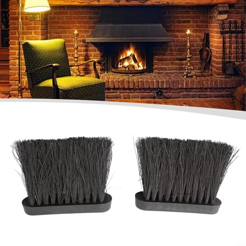2 Stück Kaminbürsten-Ersatzkopf, Herdbürste, länglicher Ersatzkopf, Nachfüllkopf, für Kamin, Feuerstelle, Holzofen, Kaminreinigung (L: 12 x 3,2 x 1,5 cm) von LVYXON