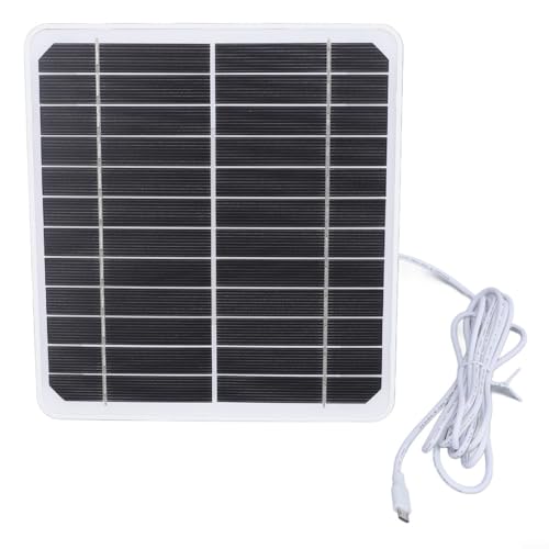 20W 5V Outdoor Solar Panel mit verstellbarer Halterung und Kabel, IP66 wasserdichtes monokristallines Ladegerät für USB-C/Android Überwachungskamera Netzteil (B) von LVYXON