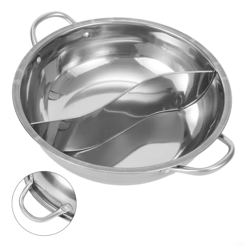28 cm großer Topf aus Edelstahl für einfaches Kochen auf Induktions- und Gasherden (30 cm) von LVYXON