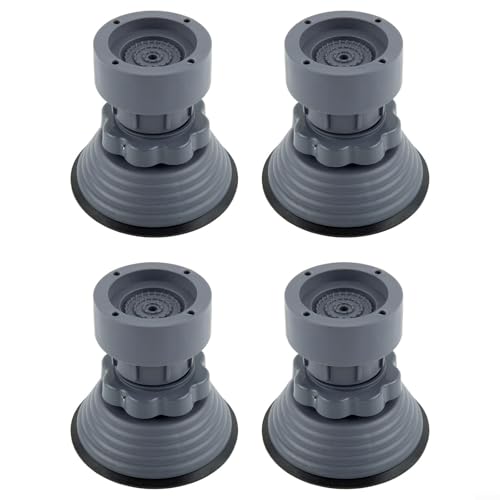 4 verstellbare Waschmaschinenfüße, rutschfeste Vibrationskontroll-Pads für Stabilität (B) von LVYXON
