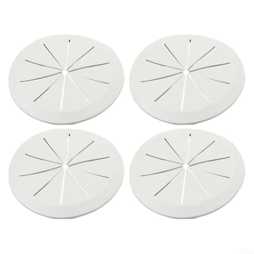 4 x Schreibtisch-Kabelabdeckungslösungen halten Ihre Kabel und Ihren Raum organisiert (hellgrau, 80 mm) von LVYXON