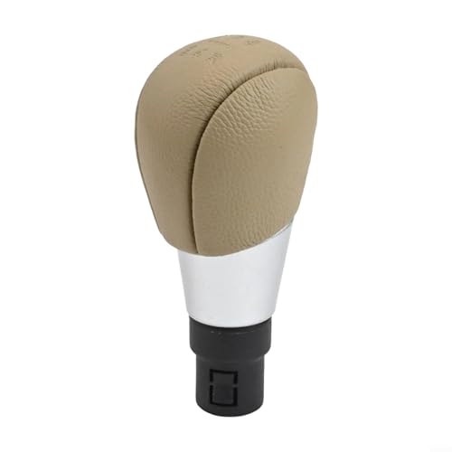 5-Gang-Schaltknauf für Volvo S60, S80, V70, XC60, ABS-Ledermaterial, schwarz, beige, Innen-Ersatzkomponente 2007–2018 Modelle (beige) von LVYXON
