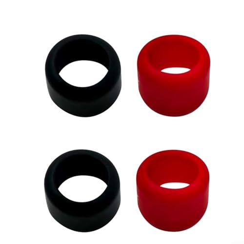 6,35 mm Sechskant für Schlagschrauberkopf, schützende Gummi-Kofferraumhülse, verschleiß- und reißfeste Abdeckung für DeWalt und die meisten 1/4-Zoll-Sechskant-Treiber-Bits, 4 Stück, schwarz (A) von LVYXON