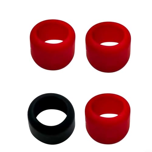 6,35 mm Sechskant für Schlagschrauberkopf, schützende Gummi-Kofferraumhülse, verschleiß- und reißfeste Abdeckung für DeWalt und die meisten 1/4-Zoll-Sechskant-Treiber-Bits, 4 Stück, schwarz (B) von LVYXON