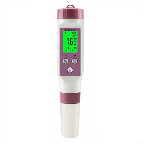 7-in-1 Digitaler Wasserqualitätstester, mit pH ORP Temperatur Salzgehalt für SG-Messung Bluetooth-Datenlogger LCD-Display für Pool Aquarium Hydrokultur Labortest von LVYXON