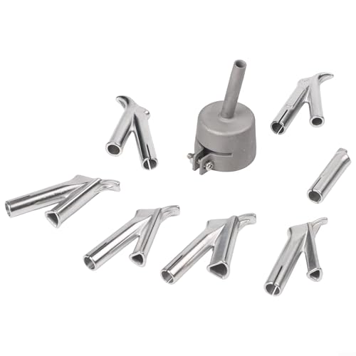 8 Stück Schweißspitzen-Düsen aus Edelstahl für Kunststoff-Heißluftschweißen, einschließlich Rund-, Dreieck- und Heftdüsen für Vinyl- und PVC-Platten von LVYXON