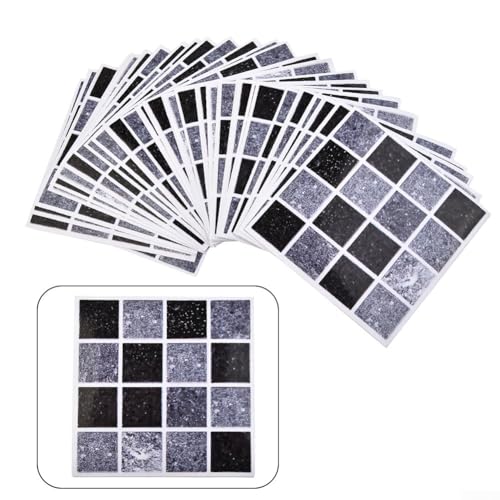 Ästhetische Transformation mit 40 Stück PVC Mosaik Fliesenaufkleber für Renovierungsprojekte von LVYXON