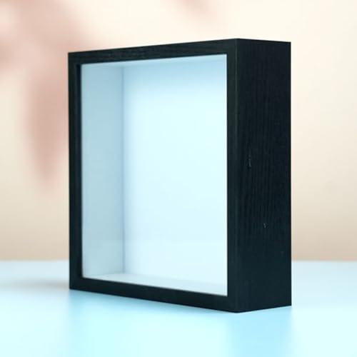 Ästhetischer, handgefertigter Ton-Bilderrahmen, verbessert durch schöne 3D-Trockenblumen-Designs für Displays (38,1 x 50,8 cm, schwarz) von LVYXON