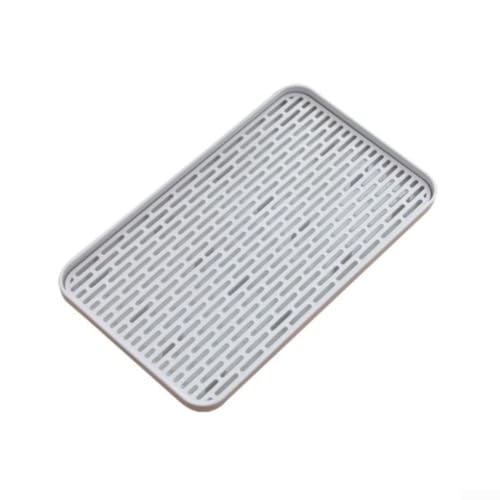 Abnehmbares Abtropfgestell mit zwei Ebenen und Abtropfschale, effiziente Aufbewahrung für Küchenutensilien und Produkte (31 x 17,5 x 2,2 cm) von LVYXON