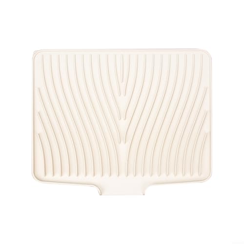 Abtropfmatte, Küchen-Silikonmatte, Abflussöffnung, Abflusslippen-Design, schwarz, für Küchentheke, Spüle, Schwämme, Bürsten, Seife (Beige) von LVYXON