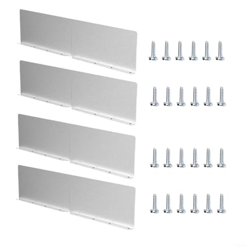 Aluminium Regenwasserablenkplatte Set Dachrinnen Tal Spritzschutz Wasserleitblech Schutz Schild Fallrohr Regenumlenksystem Verlängerung mehrere Teile erhältlich (4 Stück) von LVYXON