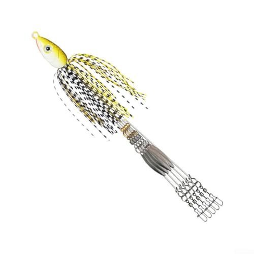Angelschirm-Rig MultiKöder für Barsch mit 5 stabilen Armen aus Silikon und Metall (3) von LVYXON