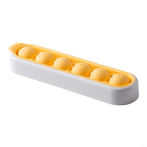 Benutzerfreundliche Eiswürfelform mit Deckel für perfekt geformte runde Eiskugeln (grau) von LVYXON
