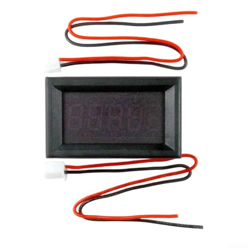 DC Digital Voltmeter 0 91.4 cm 5-stellige Anzeige 4 Draht Spannungsprüfer mit flexibler Stromversorgung für DC-Systeme (Rot) von LVYXON