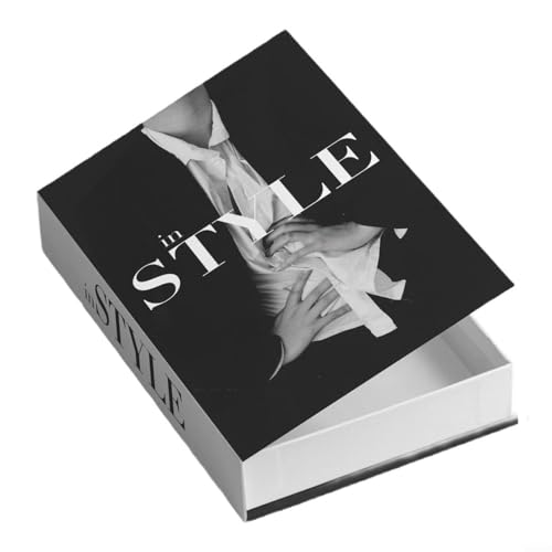 Dekorative Aufbewahrungsbox für Bücher mit verstecktem Fach für Zuhause oder Büro, Papiermaterial, 26 x 17 x 4 cm, für Bücherregal, Schreibtisch oder Couchtisch (805-2A41) von LVYXON