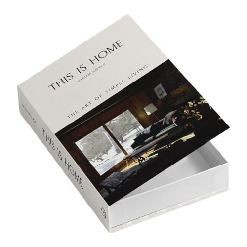 Dekorative Aufbewahrungsbox für Bücher mit verstecktem Fach für Zuhause oder Büro, Papiermaterial, 26 x 17 x 4 cm, für Bücherregal, Schreibtisch oder Couchtisch (FH-22) von LVYXON