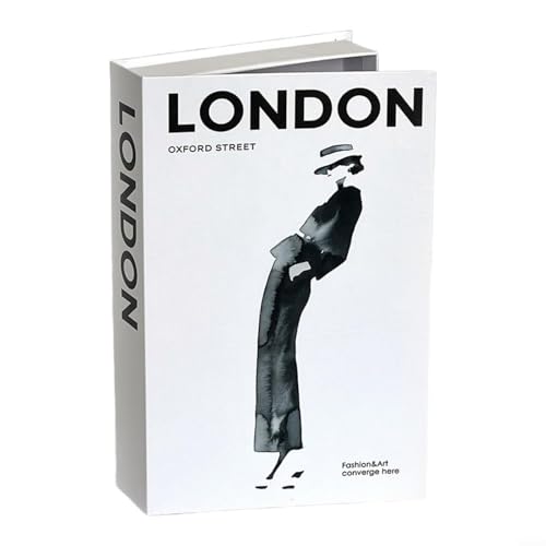 Dekorative Aufbewahrungsbox für Bücher mit verstecktem Fach für Zuhause oder Büro, Papiermaterial, 26 x 17 x 4 cm, für Bücherregal, Schreibtisch oder Couchtisch (Londo) von LVYXON