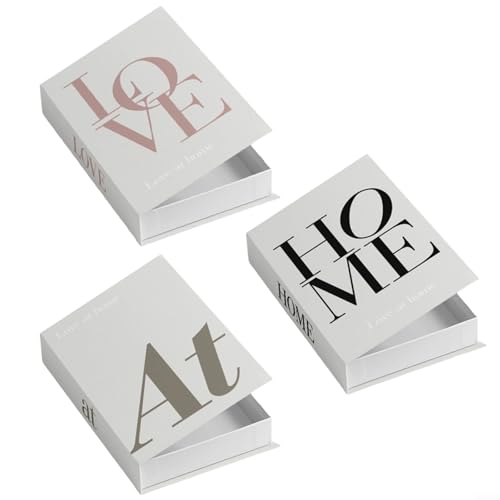 Dekorative Buchbox Set Aufbewahrungsbox mit magnetischer Öffnung Faux Book Design Home Office Decor Buchform Aufbewahrungsbehälter Wohnzimmer Regal Display Box 3 Stück Dekorative Buchbox Set Aufbewahrungsbox mit magnetischer Öffnung Faux Book Design Home Office Decor Buchform Aufbewahrungsbehälter Wohnzimmer Regal Display Box 3 Stück von LVYXON