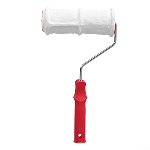 Dekorativer Ziegelmuster-Prägerollpinsel, Wandtexturmalerei, Werkzeug, Heimwerker-Ausrüstung mit ergonomischem Griff für Innenwände, Gartenwege, Weiß, 20,32 x 34,29 cm von LVYXON