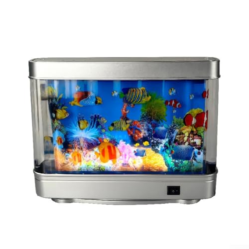 Desktop-Aquariumlampe mit mehrfarbiger LED-Beleuchtung, die entworfen wurde, um die Aquarium-Atmosphäre zu simulieren und eine Umgebungsraumdekoration von LVYXON
