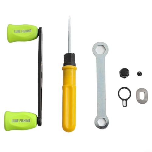 Für Metanium für Bantam für SLXDC Angelrollenteile, Carbon-Wippgriff mit Werkzeugen, entworfen für 7 4 mm offene Baitcastrollen, inklusive Schrauben, Muttern, Unterlegscheiben und Schlössern von LVYXON