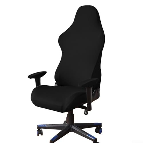Gaming-Stuhl-Sitzbezug mit Armlehnenschutz, weich, rutschfest und waschbares Design (schwarz) von LVYXON
