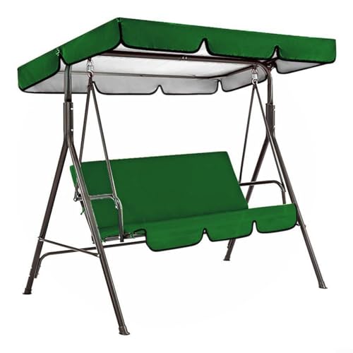 Gartenschaukel-Ersatzbezug-Set, Outdoor-Schaukelabdeckungs-Set, 3-Sitzer-Ersatzdach, Terrassenschaukel-Überdachung, Ersatz-Set für Outdoor-Terrassenmöbel (grün) von LVYXON