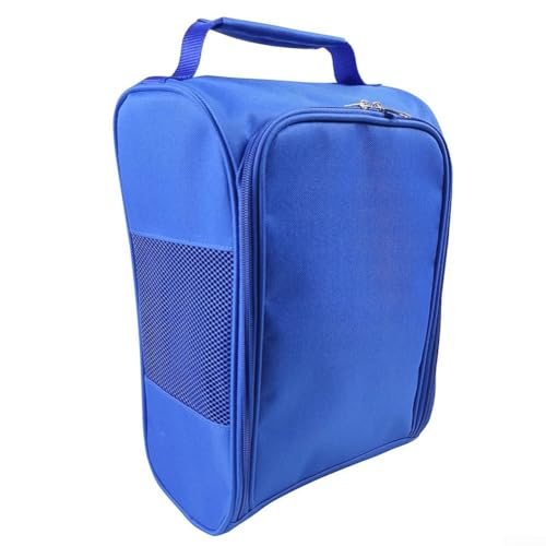 Geräumige Golf-Schuhtasche mit effizienter Luftzirkulation und einfachem Zugriff, Doppelreißverschluss (blau) von LVYXON