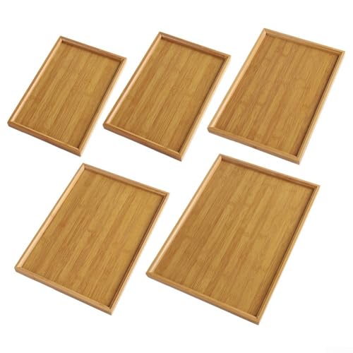Geräumiges rechteckiges Tablett für Essen, ideal für den Heimgebrauch oder Unterhaltung von Gästen mit Snacks (44 x 32 cm) von LVYXON