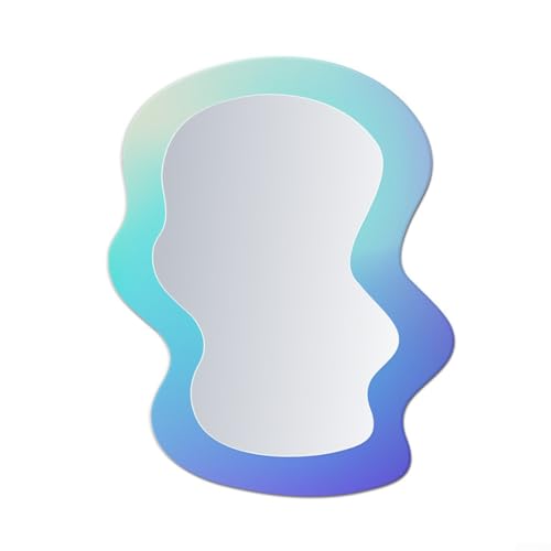 Glas Magnetischer Spiegel, schillernder magnetischer Schließfachspiegel, sicherer und magnetischer Schließfachspiegel, magnetisches Schließfachzubehör für Mädchen, Dekorationsspiegel (B) von LVYXON
