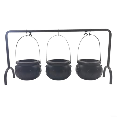 Halloween Mini Hexenkessel Halloween Kessel Schalen Halloween Hexenkessel Set Schwarz Kunststoff Süßigkeitenschalen mit Display Ständer für festliche Heimdekoration gruselige Leckereien Halter Halloween Mini Hexenkessel Halloween Kessel Schalen Halloween Hexenkessel Set Schwarz Kunststoff Süßigkeitenschalen mit Display Ständer für festliche Heimdekoration gruselige Leckereien Halter von LVYXON