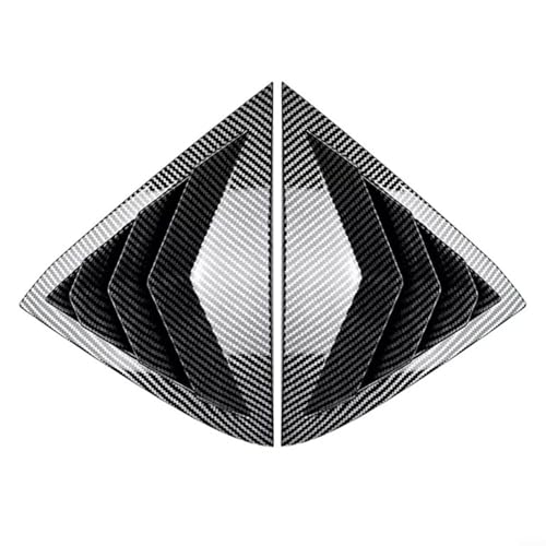 Hintere Seitentür Glas Jalousien Verkleidung Abdeckung Hecktür Glas Jalousie Louver Cover Trim Set für MK7 MK7.5 2008–2017 schwarze Kohlefaser links rechts (Kohlefaser) von LVYXON